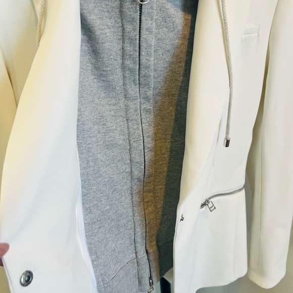 Veronica Beard Iconic Scuba Dickey Jacket Blazer Size 4 Single Breasted White - Picture 8 of 10